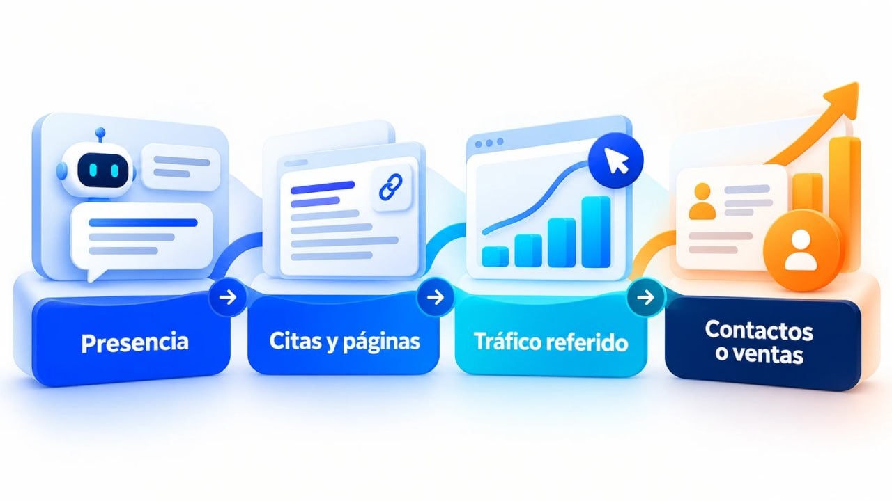 Cuadro para medir presencia GEO y resultados